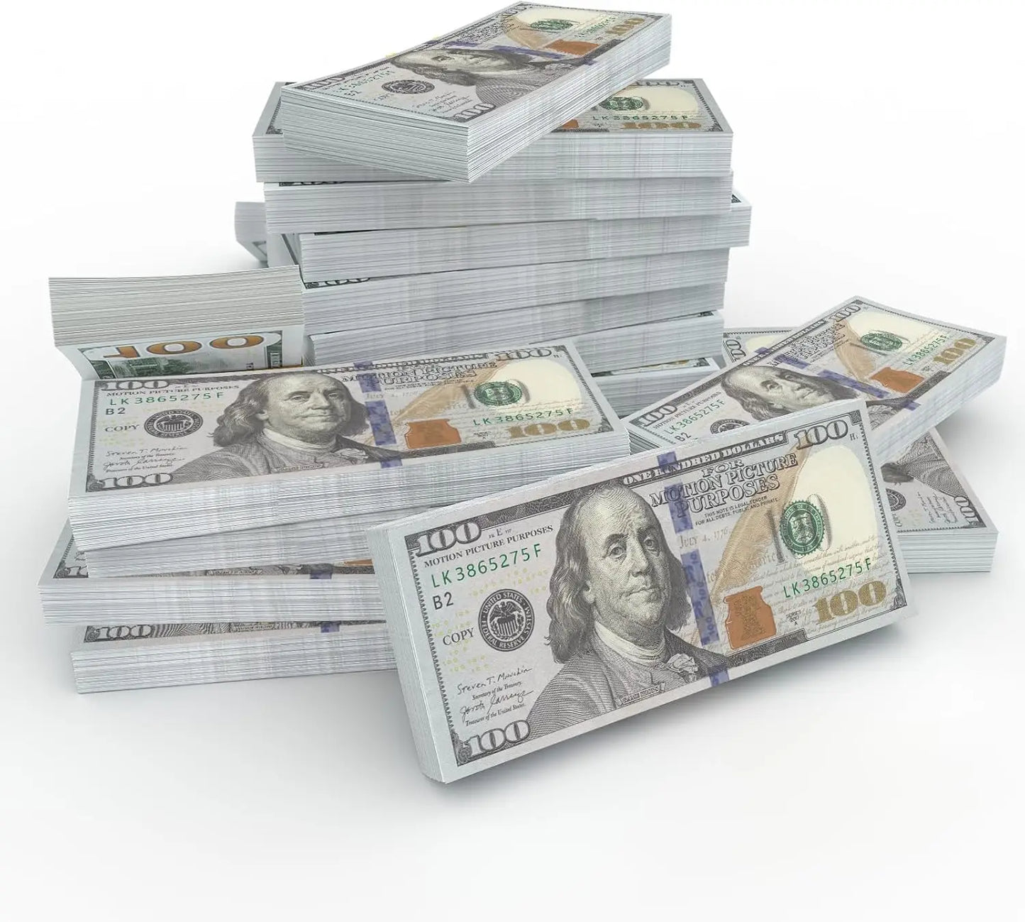 NovaPlay 1000 Pcs Play Money - Premium Fake Prop Money for Movies, Games &amp; Education - Realistic Design Prop Cash Bills for